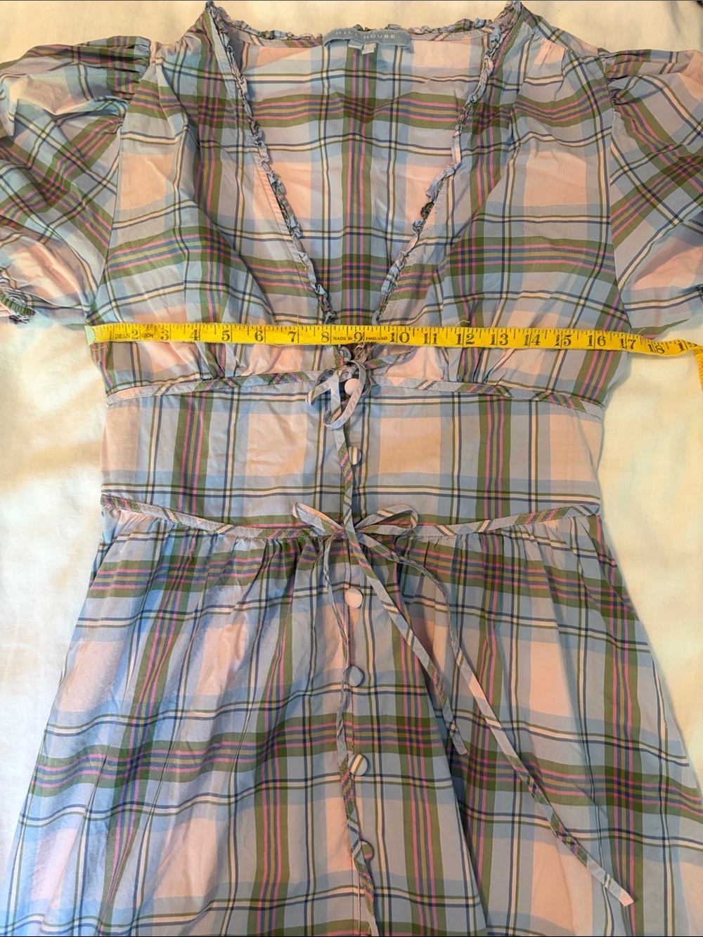 Pink & Blue Plaid Button-Front Midi Dress - Picture 3 of 8